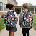 thumbnail image 4 of FKELYI Grunge Funny Skull Print 17 Inch School Backpack for Boys & Girls Spacious Schoolbag for Elementary Student Casual Daypack Lightweight Book Bag Travel Bags, 4 of 7