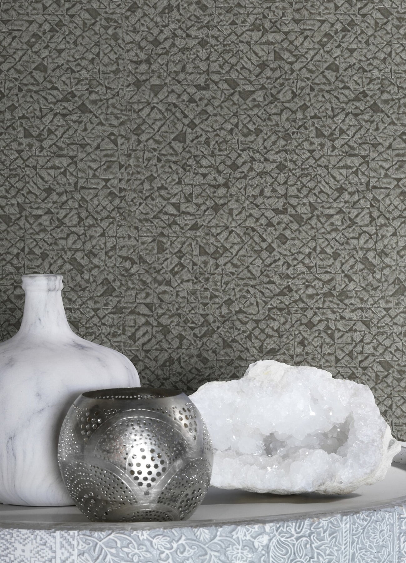 Advantage Arbus Black Geo Wallpaper