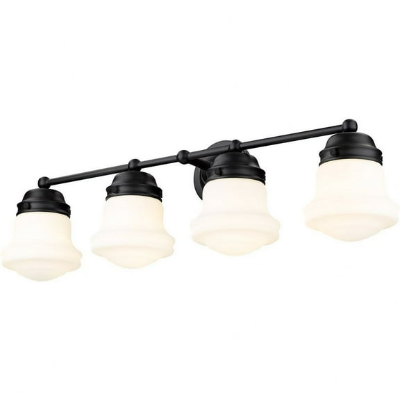 4 Light Bath Vanity In Transitional Style-9.5 Inches Tall And 31.5 Inches Wide-Matte Black Finish Z-Lite 735-4V-Mb