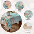 thumbnail image 5 of Coastal Beach Table Cloth Waterproof Tablecloths, Ocean Wave Summer Sea Starfish Coral Teal Beige Tablecloth Dining Table Cover for Kitchen Party Tabletop Outdoor, Rectangle Tablecloth 60x120 Inch, 5 of 9