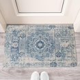thumbnail image 2 of Navy Blue Ethnic Boho Welcome Doormat for Indoor/Outdoor Entrance Navy Blue Ethnic Boho boho Style5 Decoration Door Mat Kitchen Door Mat Bedroom Doormat 17x30 Inch, 2 of 6