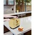 thumbnail image 3 of Yellow Sunshine Sunflower Toaster Cover 2 Slice, Small Kitchen Appliance Covers, Pastoral Bees Farmhouse Floral Toaster Oven Cover with Loop, Bread Machine Cover Polyester Dust Cover Protection, 3 of 4