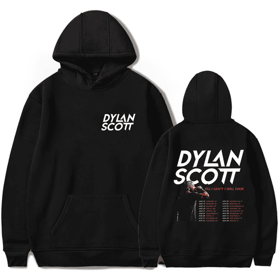 Dylan Scott Merch Till I Can't I Will Tour Hoodie Long Sleeve Fan Merch Pullovers Streetwear Unisex Fashion Casual Outfits
