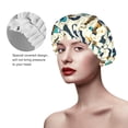 thumbnail image 2 of Yiaed Fathers day Print Reusable Shower Cap & Bath Cap & Lined, Oversized Waterproof Shower Caps Designed for all Hair Lengths, 2 of 7
