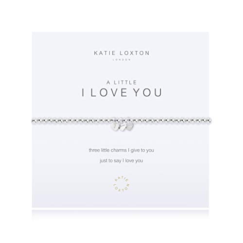 Katie Loxton A Little Love Connection Silver Womens Stretch Adjustable Charm Bangle Bracelet Katie Loxton A Little Love Connection Silver Womens Stretch Adjustable Charm Bangle Bracelet