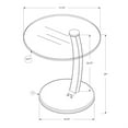 thumbnail image 4 of Monarch Specialties Accent Table, C-shaped, End, Side, Snack, Bedroom, Clear Tempered Glass, 4 of 6