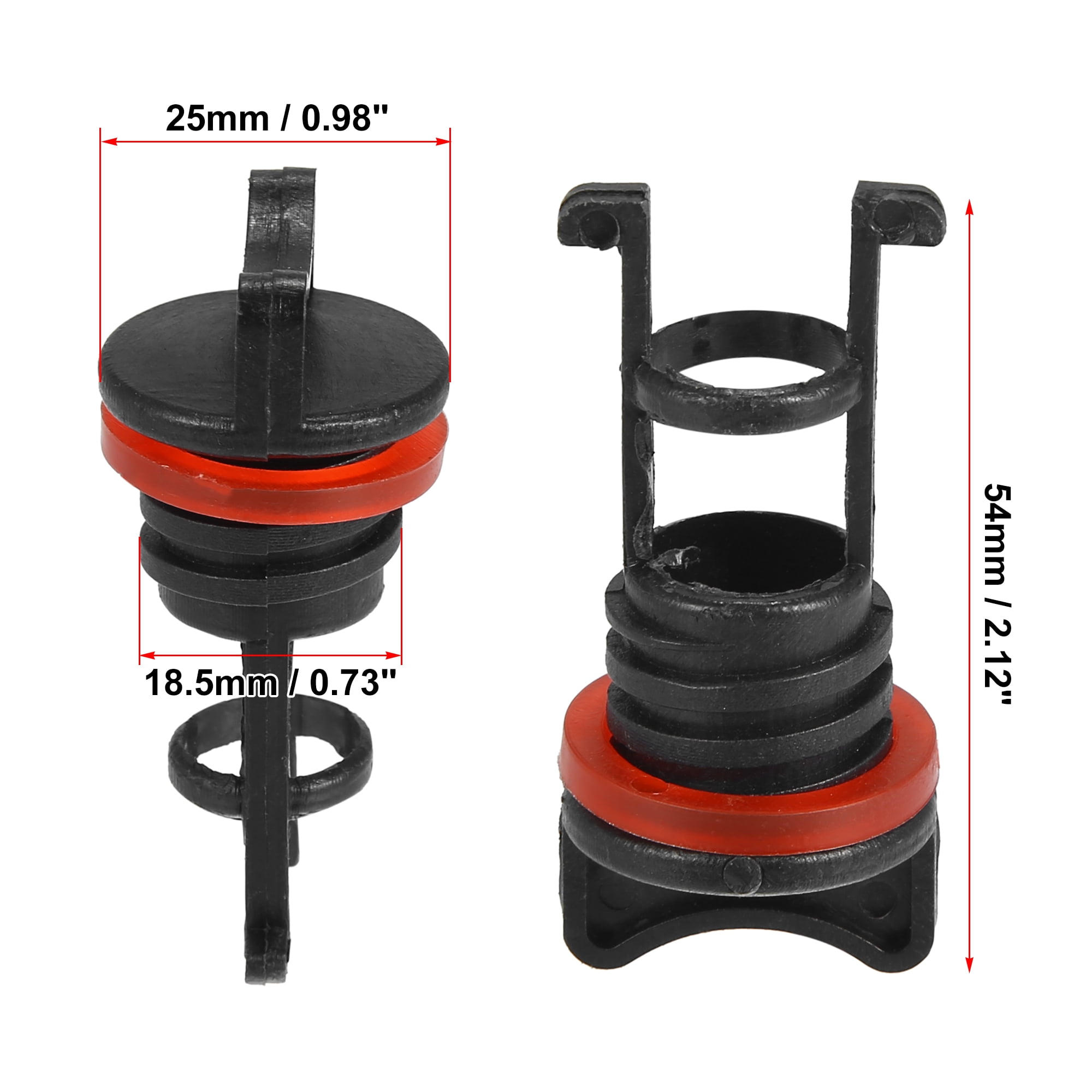 Unique Bargains Pack of 2 Kayak Drain Plug Kit, Nylon Universal Thread Hull Stopper