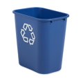 thumbnail image 3 of Commercial Deskside Recycling Container, 3.25-Gallon/13-Quart, Blue Recycling Symbol, Plastic, for Bedroom/Bathroom/Office, Fits Under Desk/Sink/Cabinet, 3 of 7