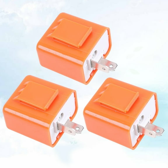 GOOHOCHY  3 Pcs Flasher Motorcycle Turn Signals LED Lights Bike Orange