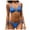 Blue, variant on Sexy Two Piece String Bikini Set for Women Tie Side Triangle Swimsuit Halter Beachwear Bathing Suit Quick Drying Backless Lace Stripe Swimwear Set Pink