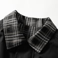 thumbnail image 4 of LYSMORA 2026 Men's Plaid Lined Bomber Jacket, Contrast Plaid Collar Elastic Hem Oversized Loose Fit Windproof Street Casual Outerwear, 4 of 7