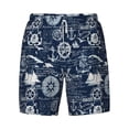 thumbnail image 4 of Lsque Mens Swim Trunks Sailing Cruises Nautical Pattern - Bathing Suit Compression Liner - Beach Swim Shorts Swimwear - (S-3XL) - Stretch Quick Dry -Medium, 4 of 9