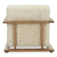 thumbnail image 4 of Moe's Home Collection Eckersley Lounge Chair Cream Faux Fur Fabric Chairs, 4 of 5