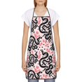 thumbnail image 2 of Fuzoiu Black Snake Print Waterproof Apron, Kitchen Apron for Women Men Chef, Apron for Christmas Dinner Party Cooking Baking Crafting House Cleaning Kitchen, 2 of 7