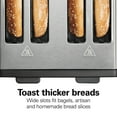 thumbnail image 4 of Hamilton Beach 4-Slice Toaster, Wide Slots, Bagel Function, Toast Boost, & Crumb Tray, Stainless Steel, 4 of 11