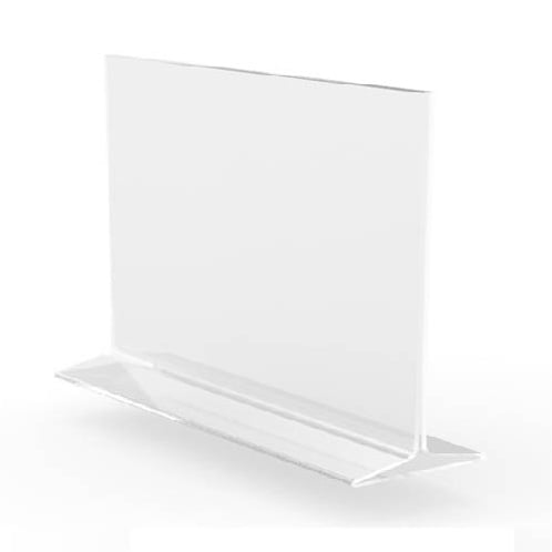 FixtureDisplays® 6PK 7x5" Clear Polystyrene Sign Holder Picture Frame Photo Menu Holder Countertop Display Rack 11193-3-7x5-6PK Peel off protective film (white) before use.