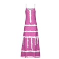 thumbnail image 4 of Robe Longue Boho pour Femmes à Bretelles Spaghetti Sans Manches à Rayures Imprimées d'Été Décontractée Longue, 4 of 5