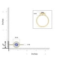 thumbnail image 4 of ANGARA Natural Floating Tanzanite Halo Ring with Diamond Accents in 14K Yellow Gold for Women (Size-5mm) | December Birthstone, Birthday, Anniversary, Jewelry Gift for Women | Natural Tanzanite Ring, 4 of 9