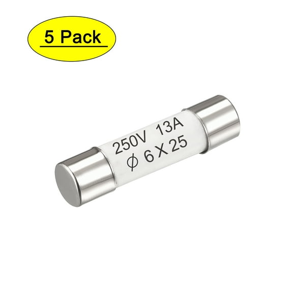 Unique Bargains Ceramic Cartridge Fuses 6.3A 250V Ceramic Fuses Fast Blow for Amplifier Energy Saving Lamp Ballast 10pcs