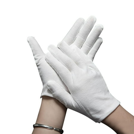 

Inspection Glove Flat Closure Lightweight Working Glove Tear Proof Delicately Knitted For Work White Gloves