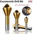 thumbnail image 2 of 1PC HSS Titanium Coated Countersink and Deburring Drill Taper Hole Cutter Tools, 2 of 6
