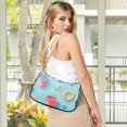 thumbnail image 5 of FORMRS Womens Shoulder Bag with Chain Strap Clutch Purse Cute Tote Handbag, Pink Beach Toys Pattern, 5 of 7