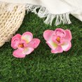 thumbnail image 1 of Horquillas de orquídeas simuladas, pinza para el pelo de flor blanca y rosa para mujer, horquilla para foto de playa de viaje de verano, Clip LATERAL, tocados de moda, 1 of 5