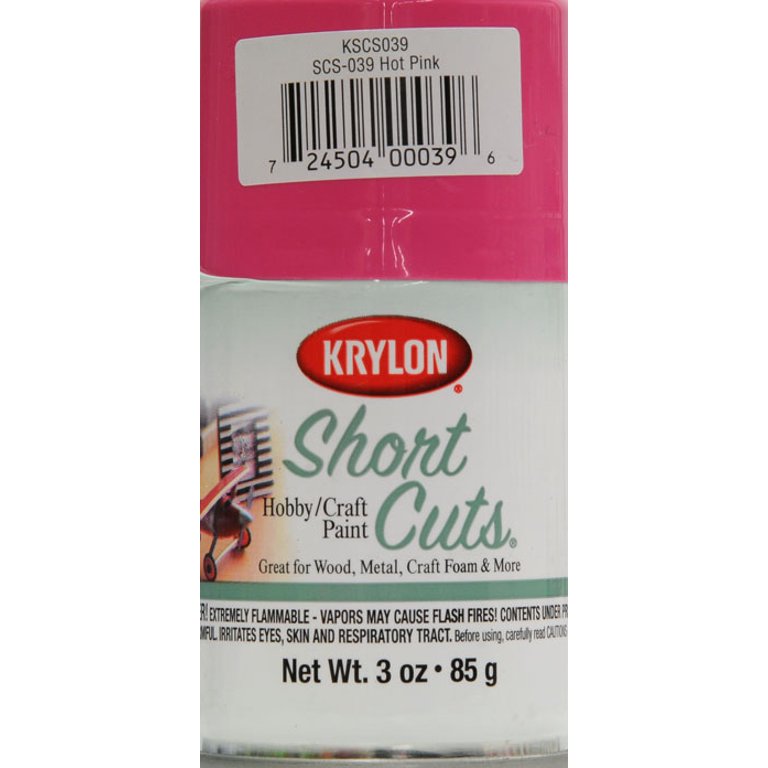 Krylon KSCS039 Short Cuts Aerosol Spray Paint, 3-Ounce, Hot Pink