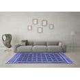 thumbnail image 3 of Ahgly Company Machine Washable Indoor Rectangle Southwestern Blue Country Area Rugs, 7' x 9', 3 of 4