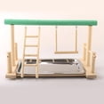 thumbnail image 6 of Parrot Playstand Bird Cage Hanging Toys Wood Perch Gym Stand Ladder Swing Toys B B, 6 of 8