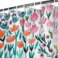 thumbnail image 3 of Pioneer Flower Floral Print Pattern Shower Curtain 72"x72" ,Bathroom Decorative Shower Curtains Set with 12 Hooks,Modern Waterproof Washable Shower Curtain, 3 of 6