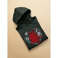 thumbnail image 3 of Realistic Heart W Flowers Hoodie Men -Image by Shutterstock, Male 3X-Large, 3 of 4