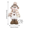 thumbnail image 2 of Konghyp Santa Claus Snowman Reindeer Figurine, Adjustable Height Christmas Decoration, Festive Gnome Decor, Holiday Desktop Ornament, Soft Plush Material, Cozy Winter Home Decor, 2 of 6
