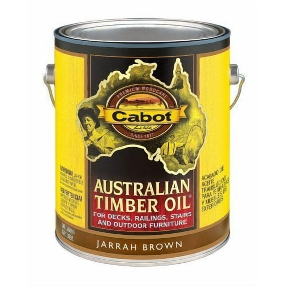 Cabot Transparent Jarrah Brown Oil-Based Alkyd Australian Timber Oil 1 Gal. - Case of: 4
