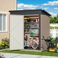 thumbnail image 5 of YODOLLA 5 x 3 ft. Outdoor Metal Steel Storage Shed with Floor Base for Backyard, Garden, 5 of 9