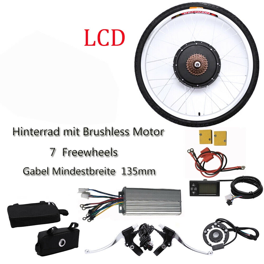 Ethedeal 26" Rear Wheel Conversion Kit 48V 1000w Motor Hub Electric