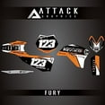 thumbnail image 3 of Attack Graphics Custom Fury Complete Bike Graphics Kit for KTM 250 SX 2009, 3 of 3