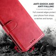 thumbnail image 4 of ORUYROP Samsung A03S Case Samsung A03S Wallet Case Shockproof Flip Flap Foldable Magnetic Clasp Protective Galaxy A03S Cover case with Cash Credit Card Slots and for Samsung Galaxy A03S (Red), 4 of 7