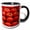 Black/White, variant on 3drose, Closeup of Rich Red Tomatoes, 15oz Two-tone Red Mug