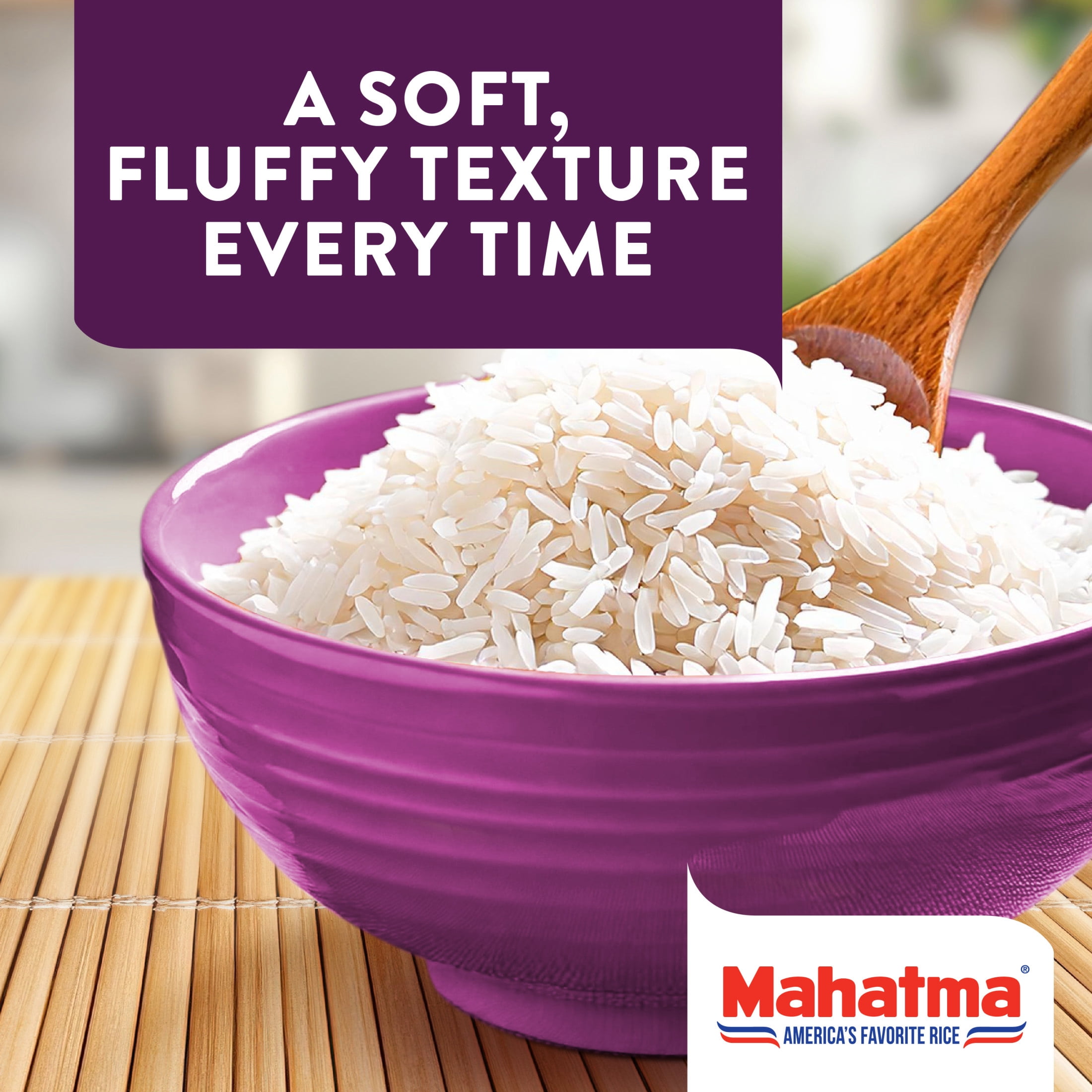 Mahatma Ready to Serve Long Grain White Rice, Moist & Fluffy Precooked Rice, 8.8 oz Pouch