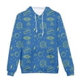 thumbnail image 2 of Lanhui Men's Casual Christmas Sweater Fleece Digital Printing Hooded Sweatershirt, 2 of 5