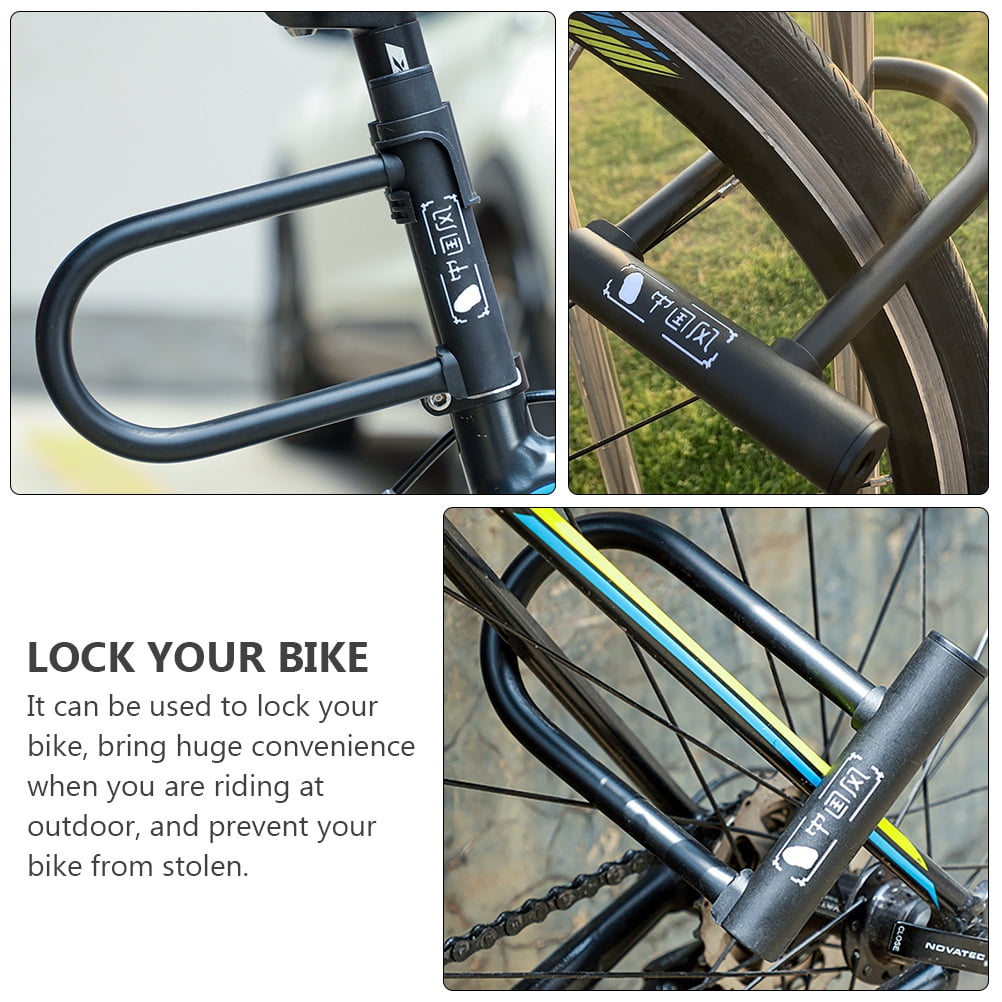 Set of 3 Motorcycle Bike U-lock U Shaped Bike Lock 18X13X2.6CM Black