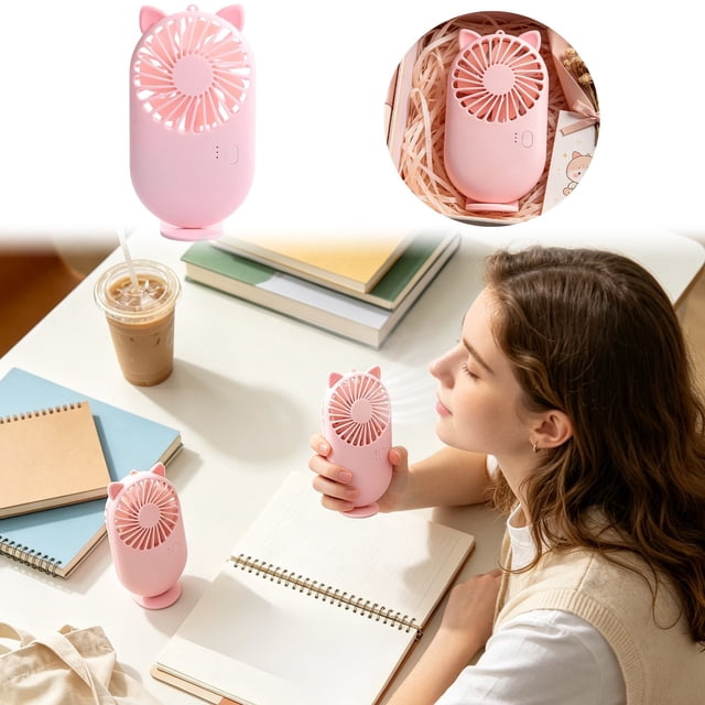 BotaniNest Portable Handheld Fan USB Rechargeable Quiet 36dB Pocket Fan For Travel And Home