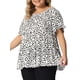thumbnail image 4 of Blusa de peplum con volantes en las mangas y cuello redondo para mujer de tallas grandes Agnes Orinda 2X blanca, 4 of 6