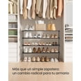 thumbnail image 3 of SONGMICS - Zapatero organizador de zapatos de 4 niveles, estante de almacenamiento de zapatos de metal para 20 pares de zapatos, fácil de montar, entrada, negro ULSA14BK, 3 of 9