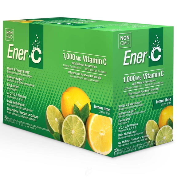 Ener-C - Vitamin C Effervescent Powdered Drink Mix Lemon Lime 1000 mg. - 30 Packet(s)