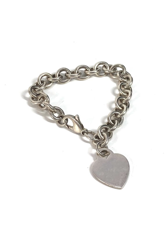 Pre-Owned TIFFANY&Co. Tiffany Logo Accessory Return to Heart Chain Bracelet SV925 Women's Silver
