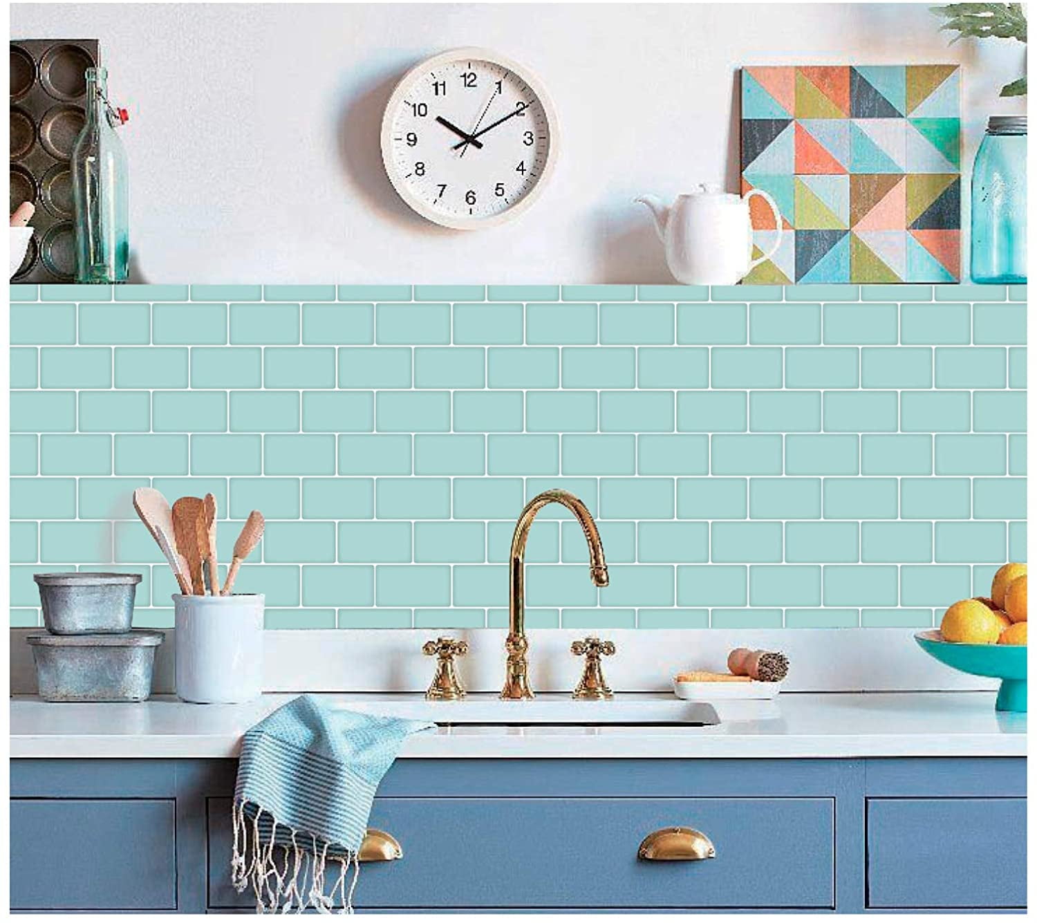 Art3d Self Adhesive 3D Wall Tiles Kitchen Backsplash, Bathroom & Laundry  Room Decor, Peel & Stick Wallpaper 10 Pack From Art3dusa, $31.84