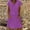 Purple, variant on Idoravan Summer Dresses for Women Clearance Fashion Women Summer Casual Solid Dress V-Neck Short Sleeve Loose Dress