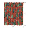 thumbnail image 5 of Red Christmas Tree and Ornament Pattern Shower Curtain 72"x84" ,Bathroom Decorative Shower Curtains Set with 12 Hooks,Modern Waterproof Washable Shower Curtain, 5 of 6
